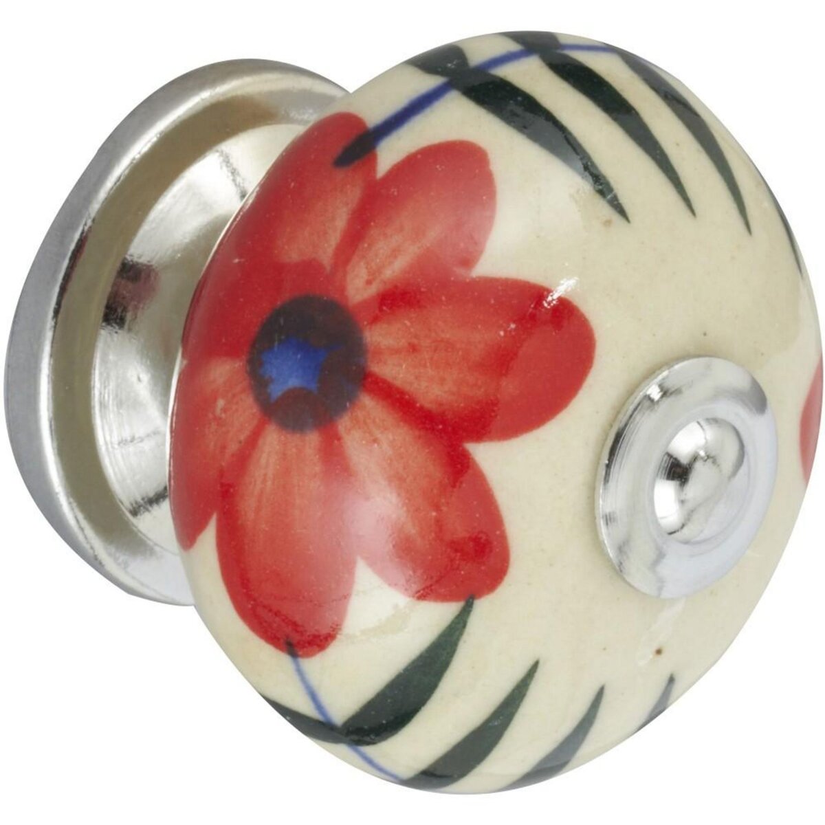 CENTRALE BRICO Bouton de meuble Boule multicouleur porcelaine H.38 x l.40 x P.40 mm