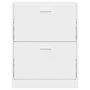 Voir la diapositive 5 : VIDAXL Armoire a chaussures Blanc 59x17x81 cm Bois d'ingenierie