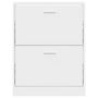 Voir la diapositive 5 : VIDAXL Armoire a chaussures Blanc 59x17x81 cm Bois d'ingenierie