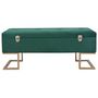Voir la diapositive 3 : VIDAXL Banc avec compartiment de rangement 105 cm Vert Velours