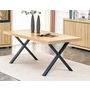Voir la diapositive 3 : BEST MOBILIER Elsa - table à manger - effet bois et noir - 6 personnes