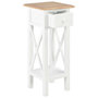 Voir la diapositive 2 : VIDAXL Table d'appoint Blanc 27 x 27 x 65,5 cm Bois