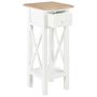 Voir la diapositive 2 : VIDAXL Table d'appoint Blanc 27 x 27 x 65,5 cm Bois
