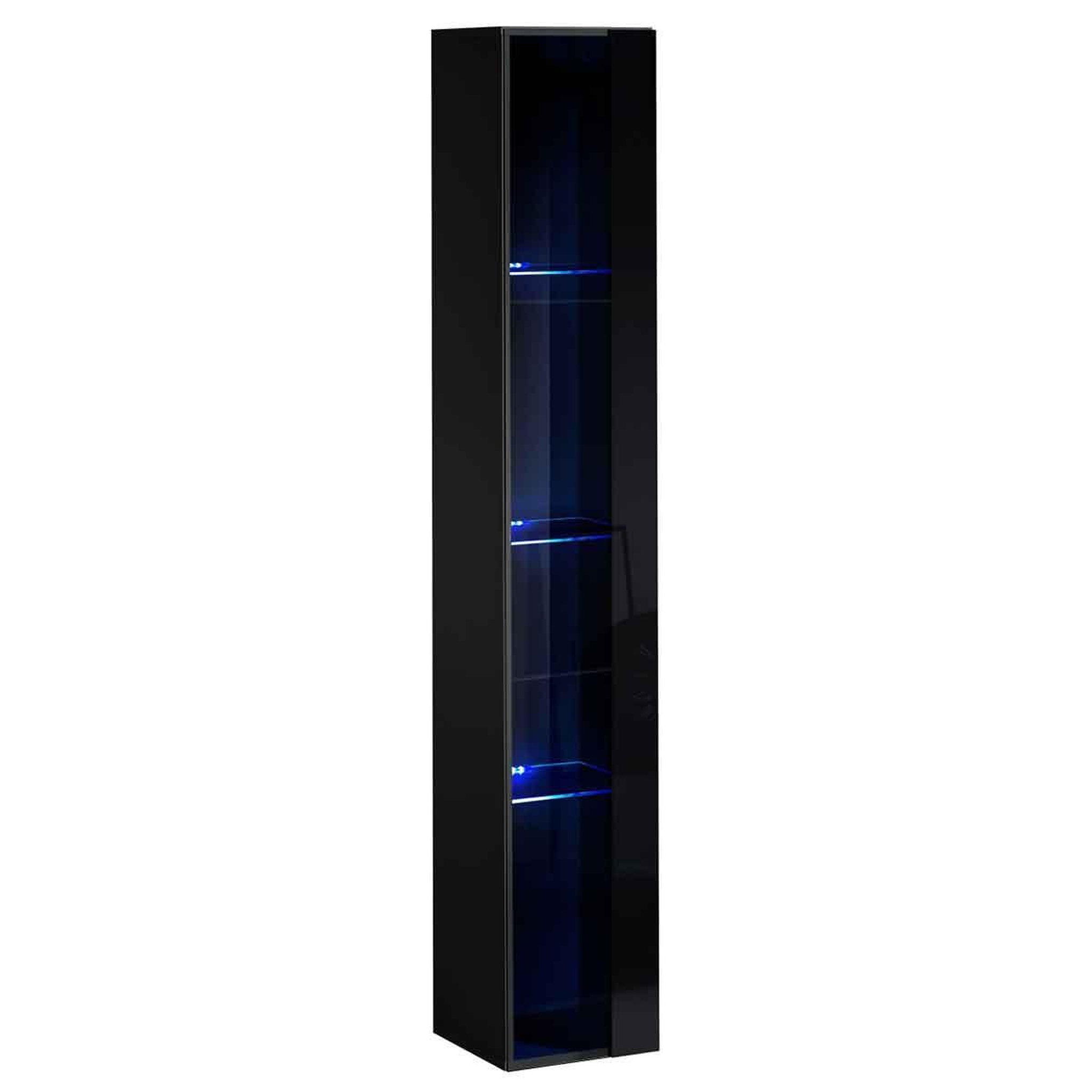 Paris Prix Vitrine murale led  switch  180cm noir