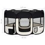 Voir la diapositive 6 : VIDAXL Parc pliable pour chien avec sac de transport Noir 145x145x61cm