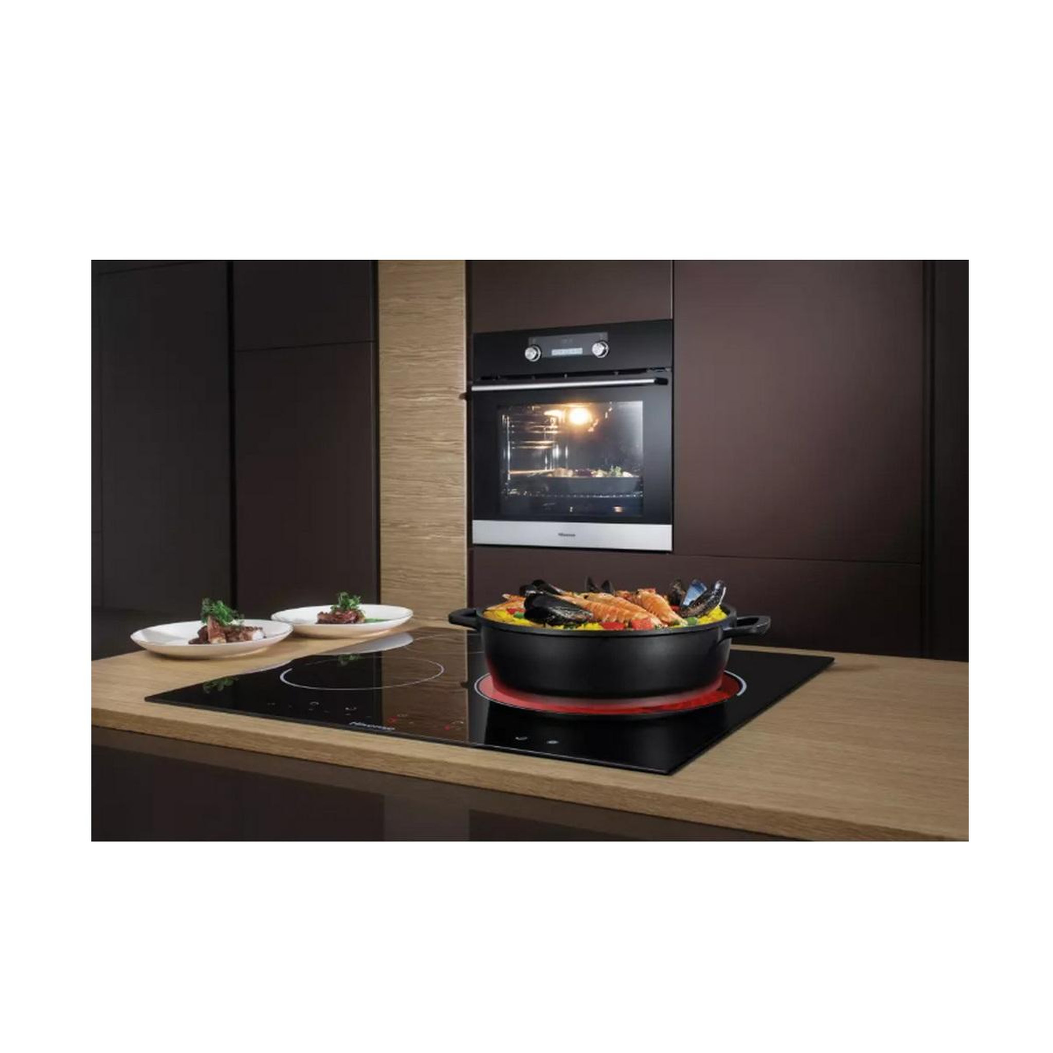 Voir la diapositive 5 : Hisense Table de cuisson vitrocéramique 60cm 3 feux 5700w noir - E6332BSCE