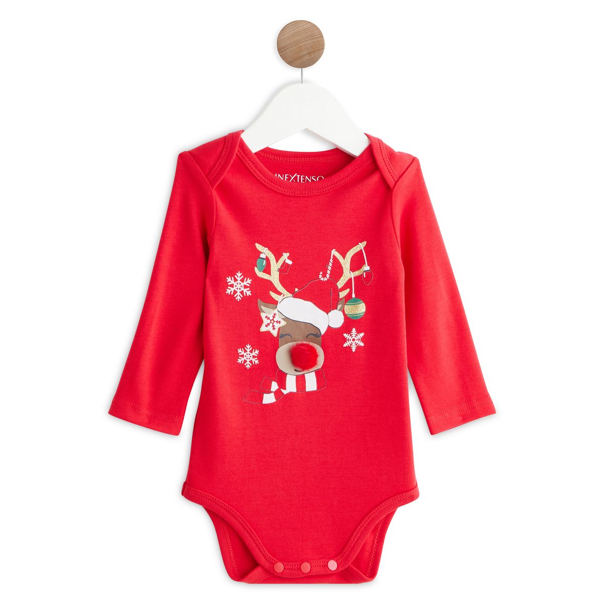 INEXTENSO Body manches longues renne noël bébé fille