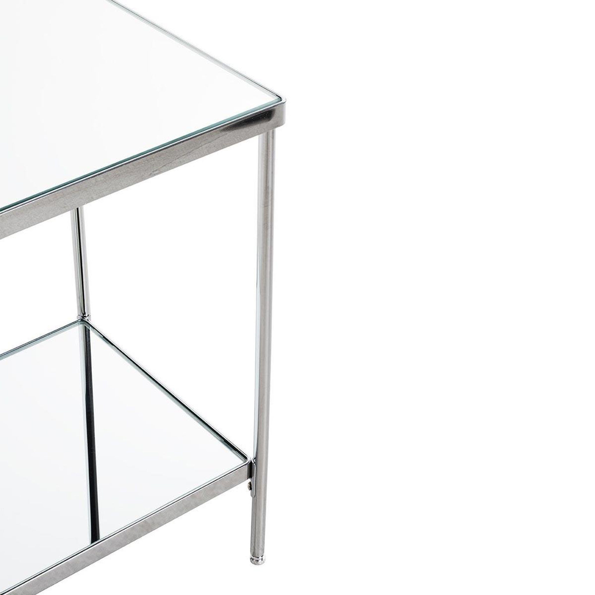 Voir la diapositive 3 : Paris Prix Table d'appoint design carrée  palace  46cm chrome