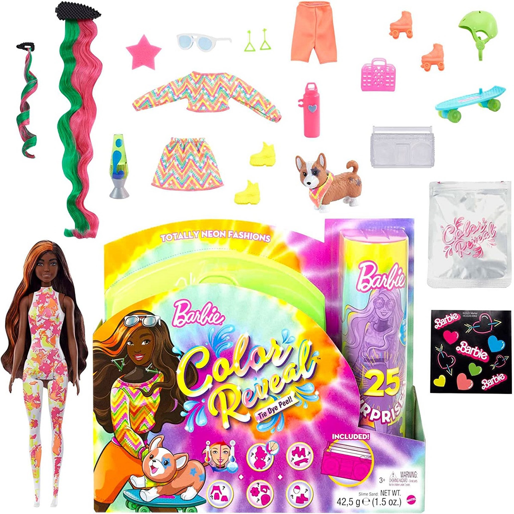 Voir la diapositive 6 : BARBIE Poupée Barbie Color Reveal avec 25 surprises