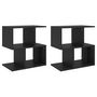 Voir la diapositive 2 : VIDAXL Tables de chevet 2 pcs noir 50x30x51,5 cm bois d'ingenierie