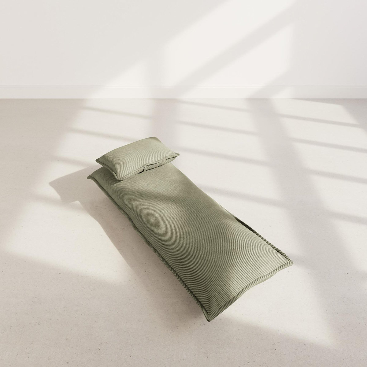 BEST MOBILIER Candice - banquette 1 place convertible clic-clac en velours côtelé