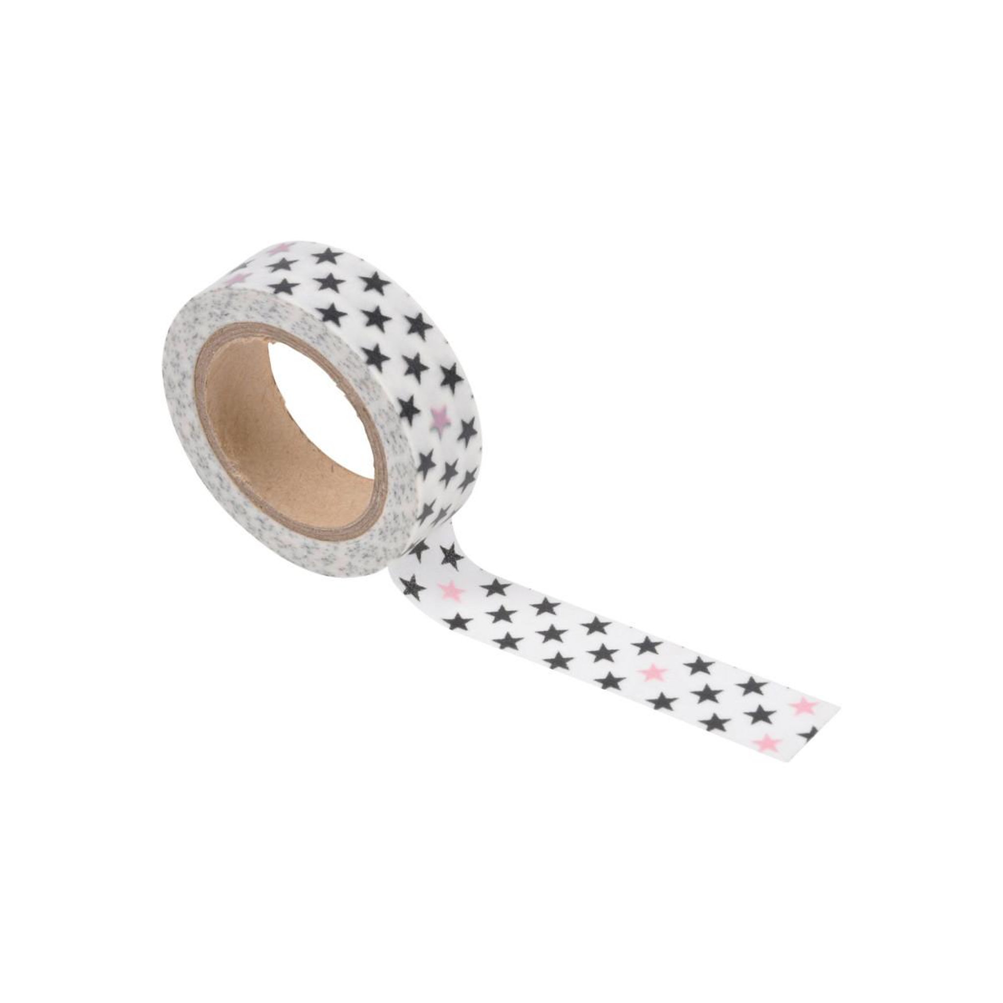 HOMEA Ruban masking tape  étoiles  5m blanc