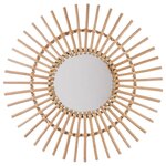 ATMOSPHERA Miroir mural rotin scandi Universalis - Diam. 58 cm