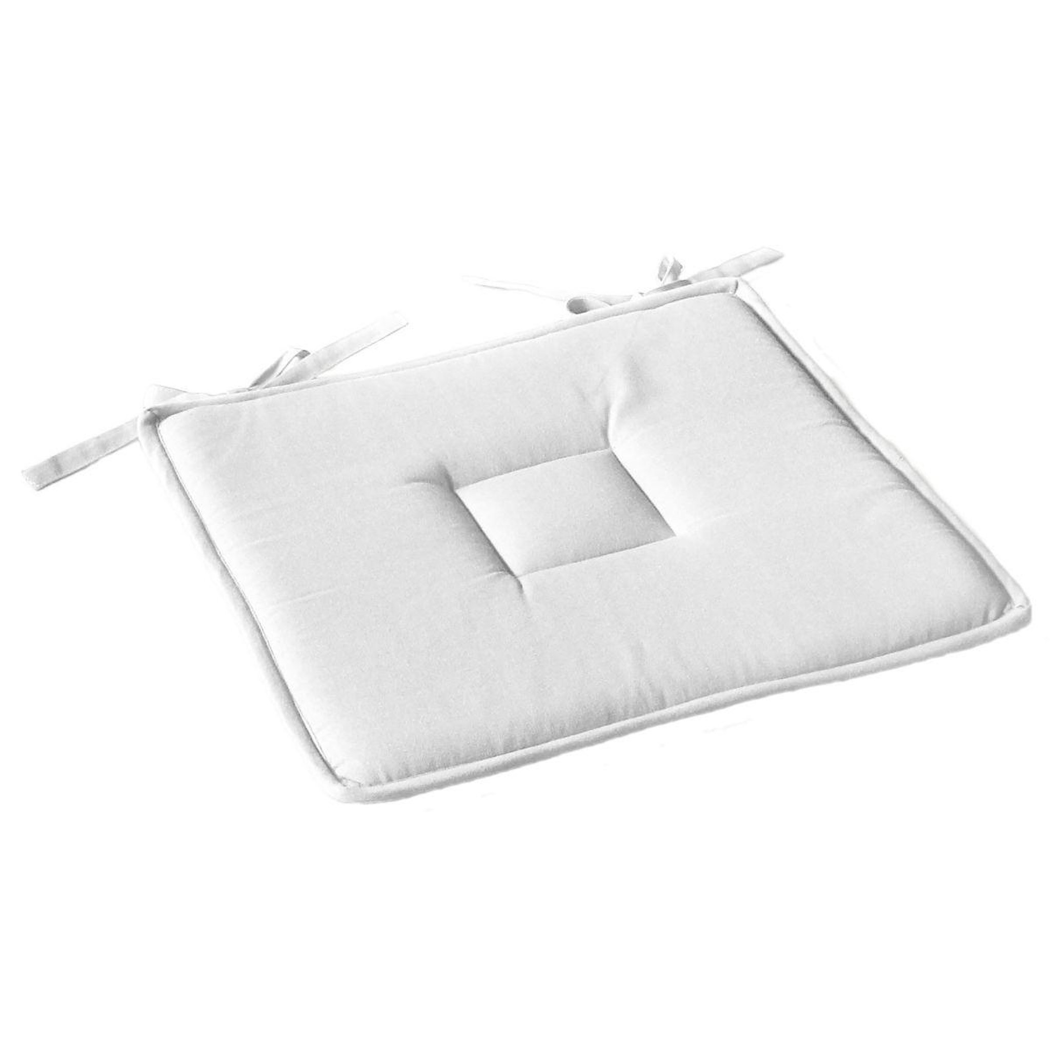 ENJOY HOME Galette de Chaise Uni  Panama  40x40cm Blanc