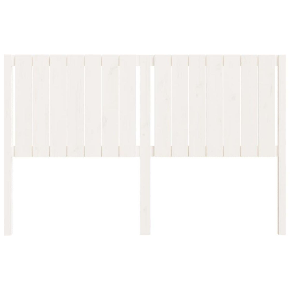 VIDAXL Tete de lit blanc 165,5x4x100 cm bois massif de pin