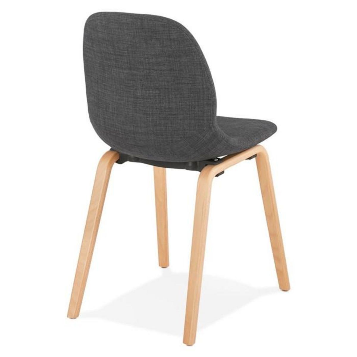 Paris Prix Chaise Design en Tissu  Tikel  81cm Gris Foncé & Naturel