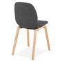Voir la diapositive 4 : Paris Prix Chaise Design en Tissu  Tikel  81cm Gris Foncé & Naturel