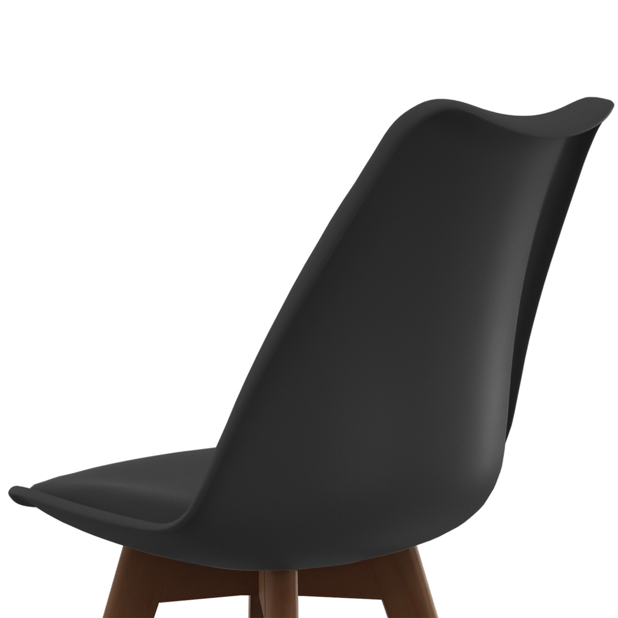 Voir la diapositive 6 : ID MARKET Lot de 6 chaises scandinaves sara noires pieds foncés pour salle à manger