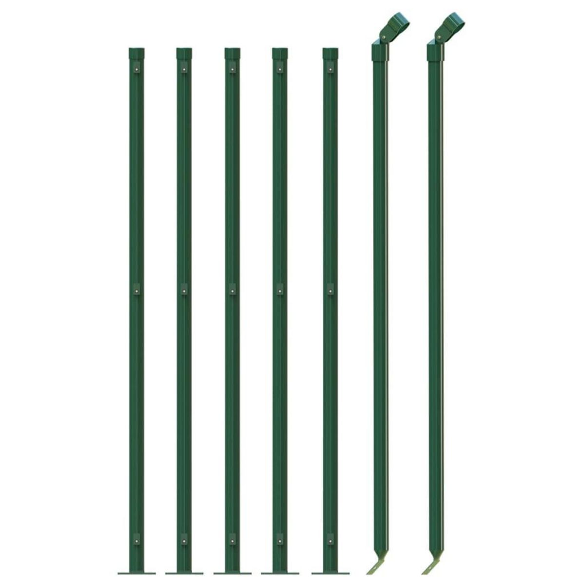 VIDAXL Cloture en treillis metallique avec bride vert 0,8x10 m