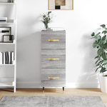 VIDAXL Buffet Sonoma gris 34,5x34x90 cm Bois d'ingenierie