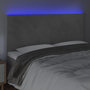 Voir la diapositive 3 : VIDAXL Tete de lit a LED Gris clair 160x5x118/128 cm Velours