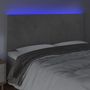 Voir la diapositive 3 : VIDAXL Tete de lit a LED Gris clair 160x5x118/128 cm Velours