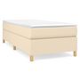Voir la diapositive 2 : VIDAXL Sommier a lattes de lit avec matelas Creme 80x200 cm Tissu