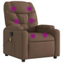 Voir la diapositive 2 : VIDAXL Fauteuil de massage inclinable Marron Tissu
