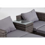 Voir la diapositive 3 : CONCEPT USINE Salon de jardin 4 places en résine tressée gris MOANA