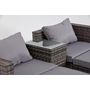 Voir la diapositive 3 : CONCEPT USINE Salon de jardin 4 places en résine tressée gris MOANA
