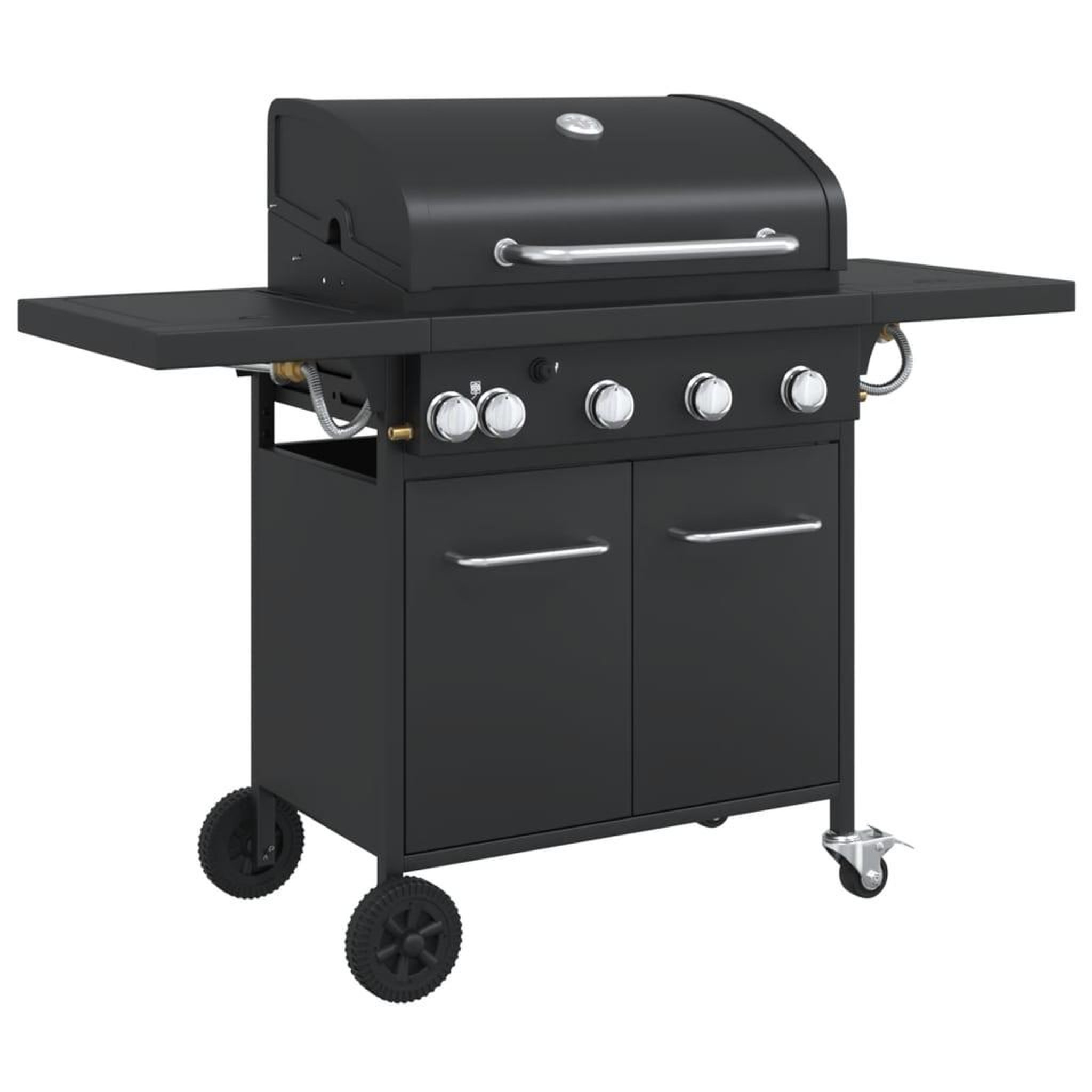 Voir la diapositive 2 : VIDAXL Barbecue gril a gaz avec 5 bruleurs noir acier enduit de poudre