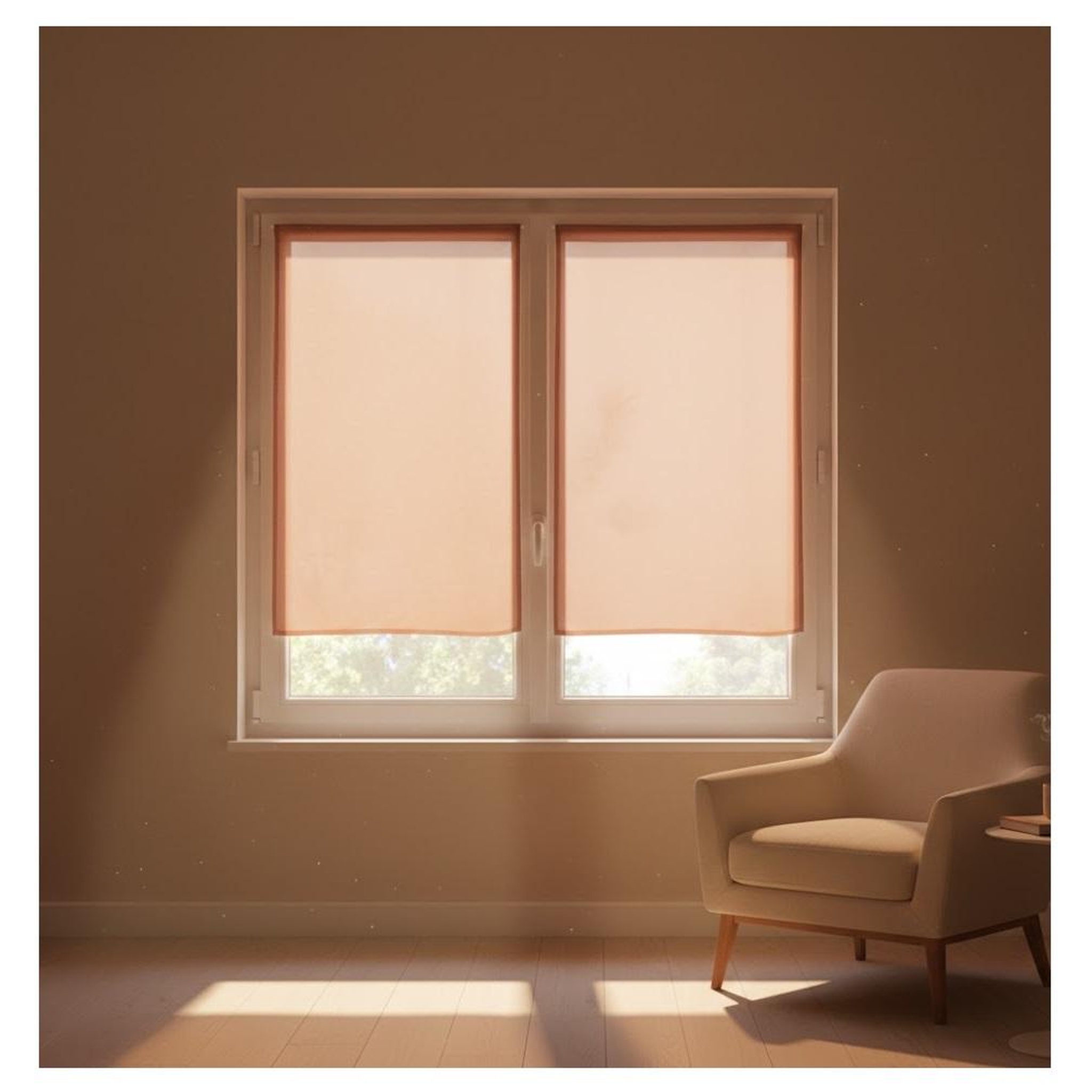Voir la diapositive 2 : Eden Paire de rideaux voile uni brise bise