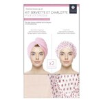 Paris Prix Kit Serviette & Charlotte  Cheveux  60cm Rose