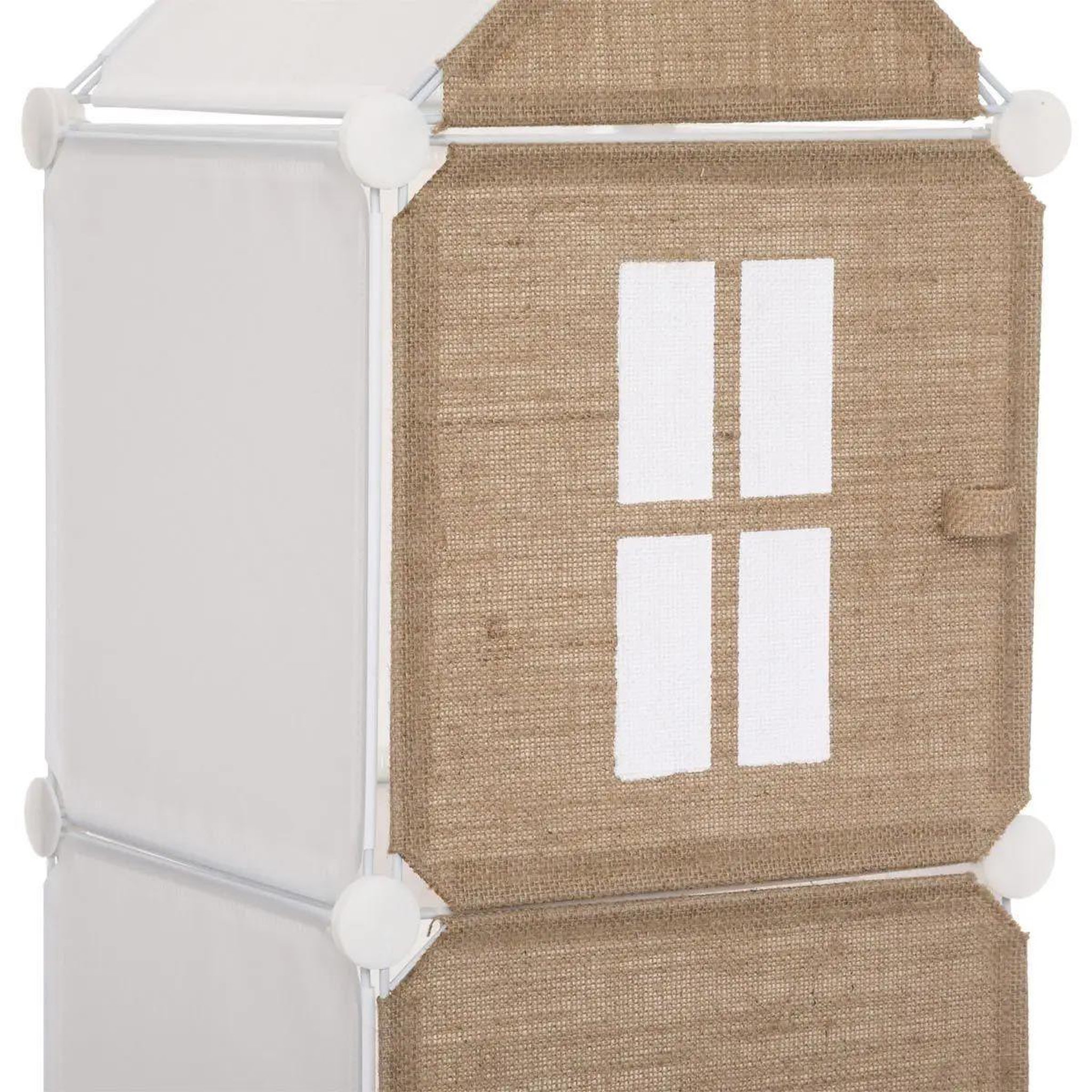 Voir la diapositive 3 : Atmosphera Kids Rangement enfant  colonne jute  140cm beige