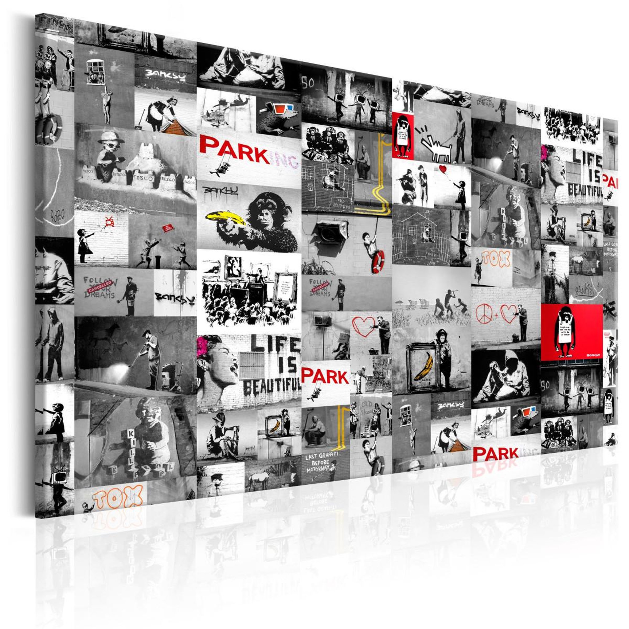 Voir la diapositive 1 : Paris Prix Tableau Imprimé  Street Art - Banksy