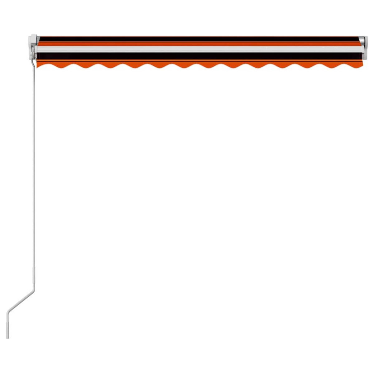 VIDAXL Auvent manuel retractable 300x250 cm Orange et marron