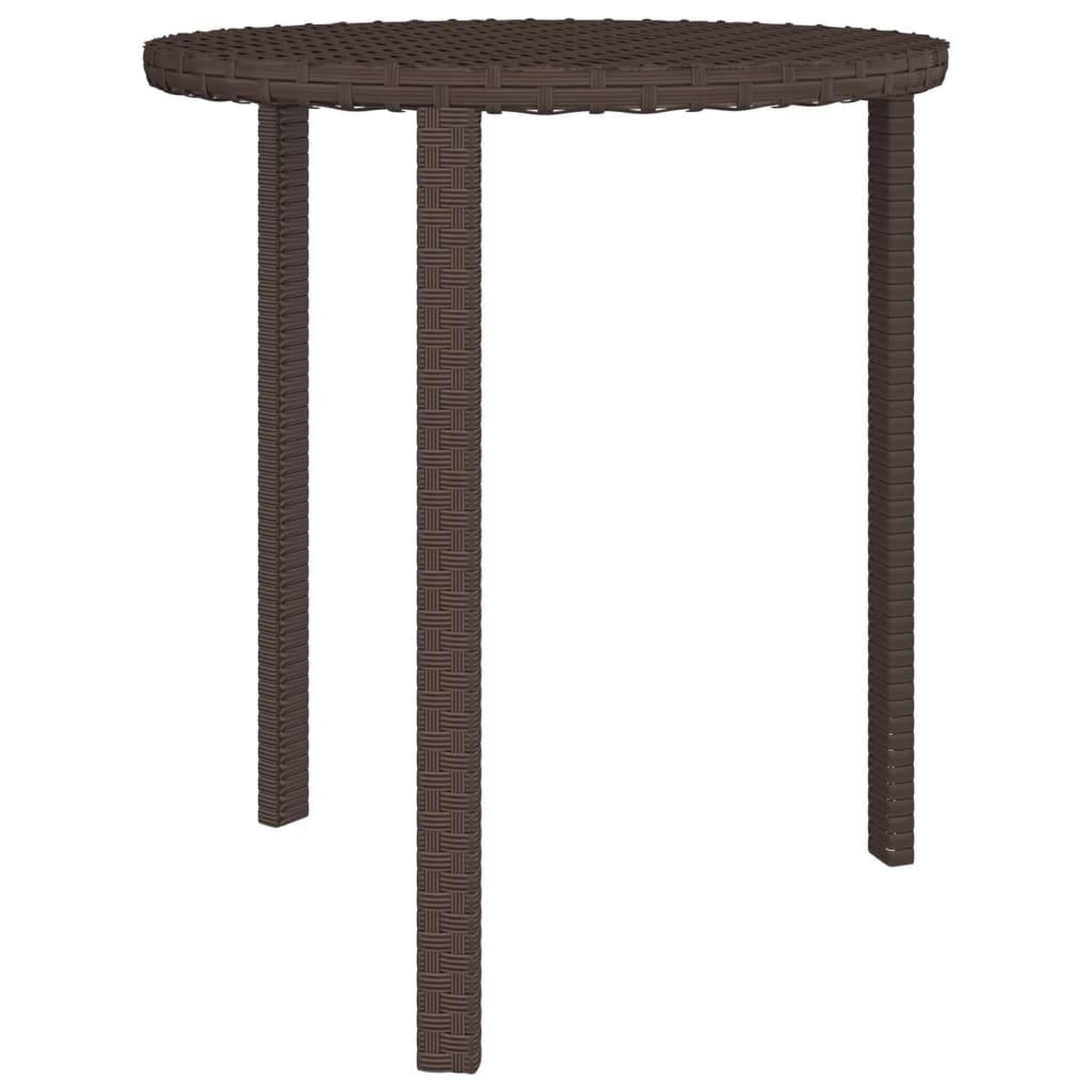 Voir la diapositive 5 : VIDAXL Tables d'appoint de jardin 3 pcs marron resine tressee