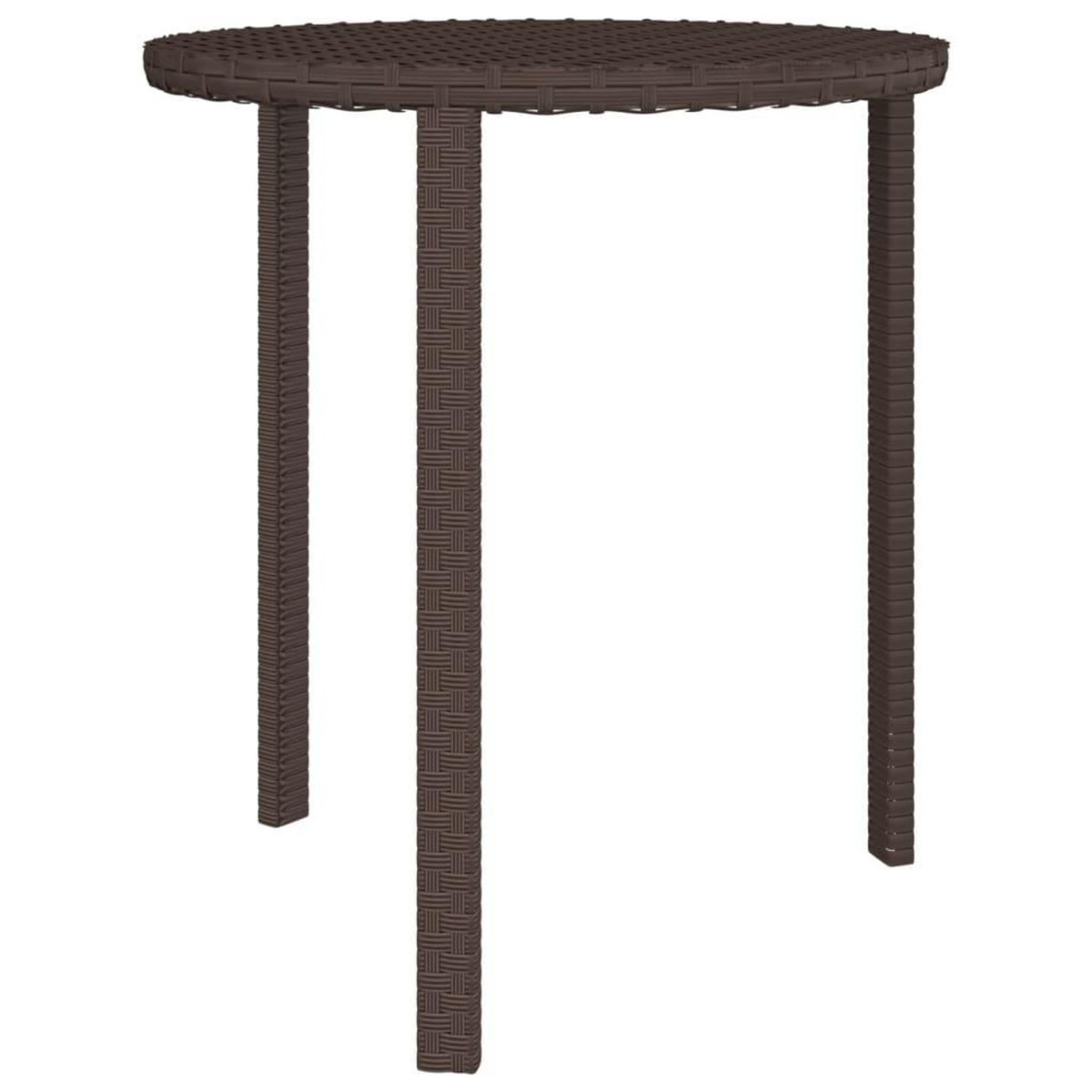 VIDAXL Tables d'appoint de jardin 3 pcs marron resine tressee