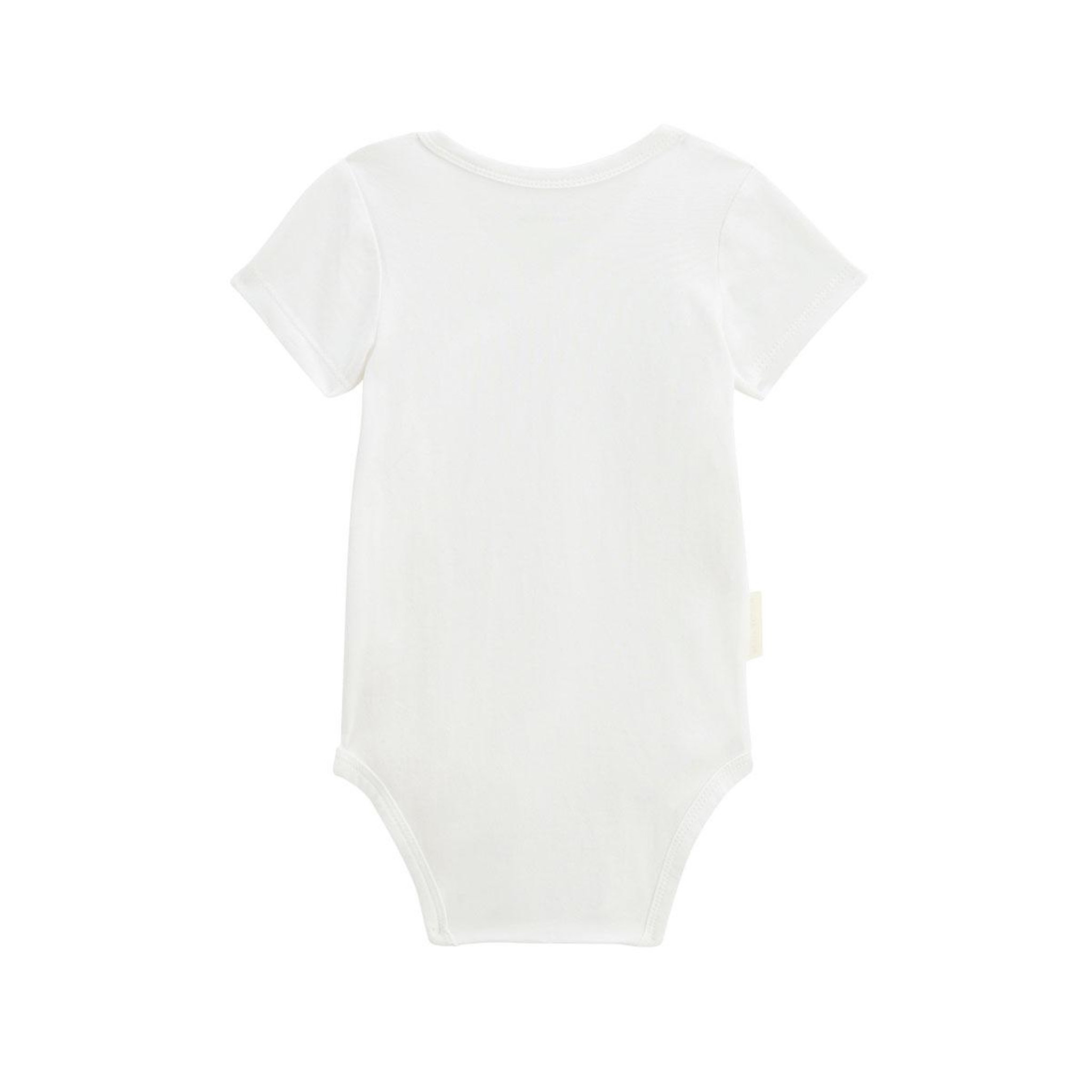 Voir la diapositive 4 : Petit Béguin Lot de 2 bodies bébé manches courtes ouverture croisée noisette