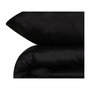 Voir la diapositive 4 : GENERIQUE Parure de lit - 129CTN63492 - 1 housse de couette 220 x 240 cm + 2 taies d'oreiller 60 x 60 cm - Satiné 100% coton - Noir