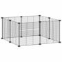 Voir la diapositive 4 : VIDAXL Cage animaux de compagnie a 8 panneaux Noir 35x35 cm Acier