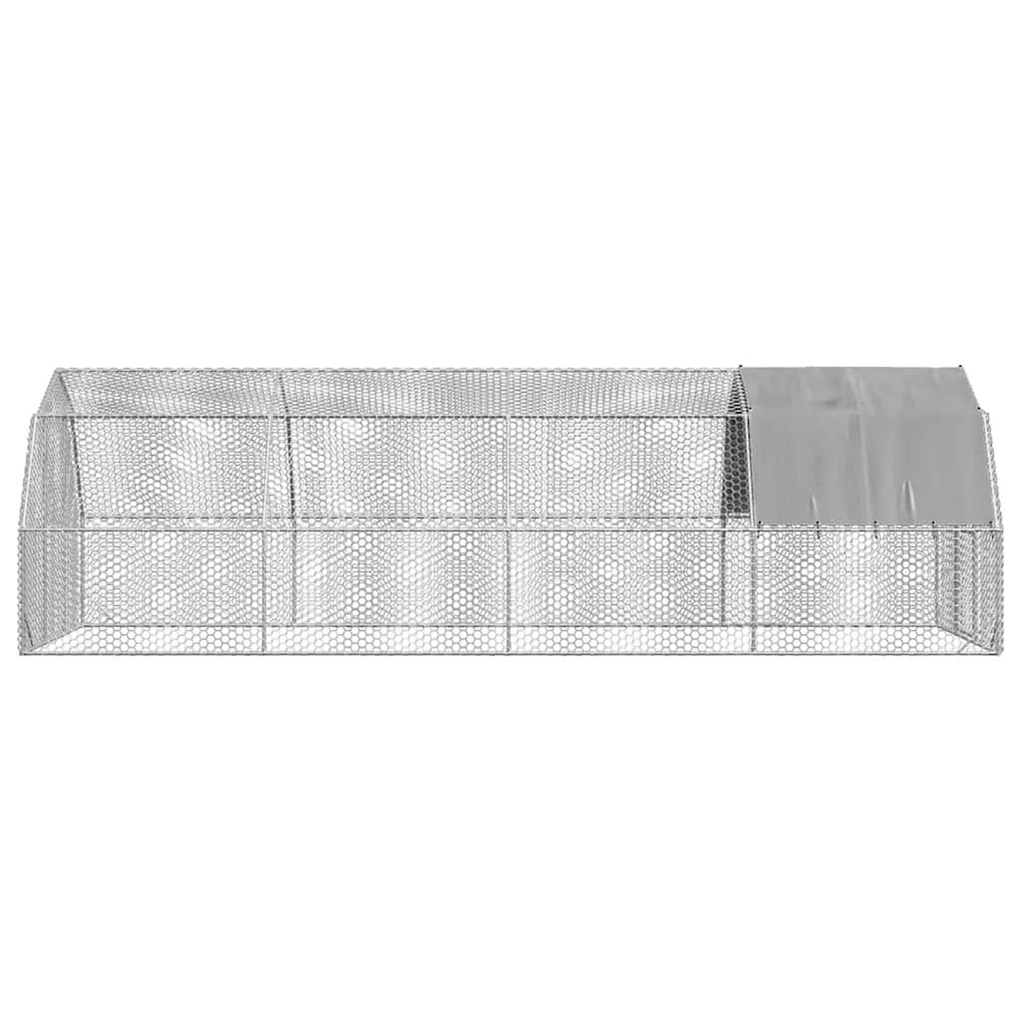 Voir la diapositive 4 : VIDAXL Poulailler avec toit 2,5x8x2,25 m acier galvanise