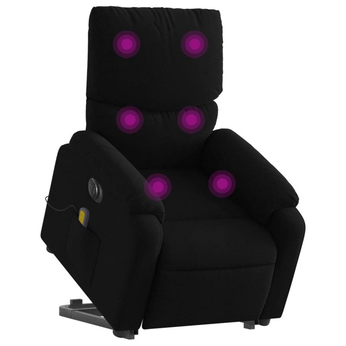 VIDAXL Fauteuil inclinable de massage electrique Noir Tissu