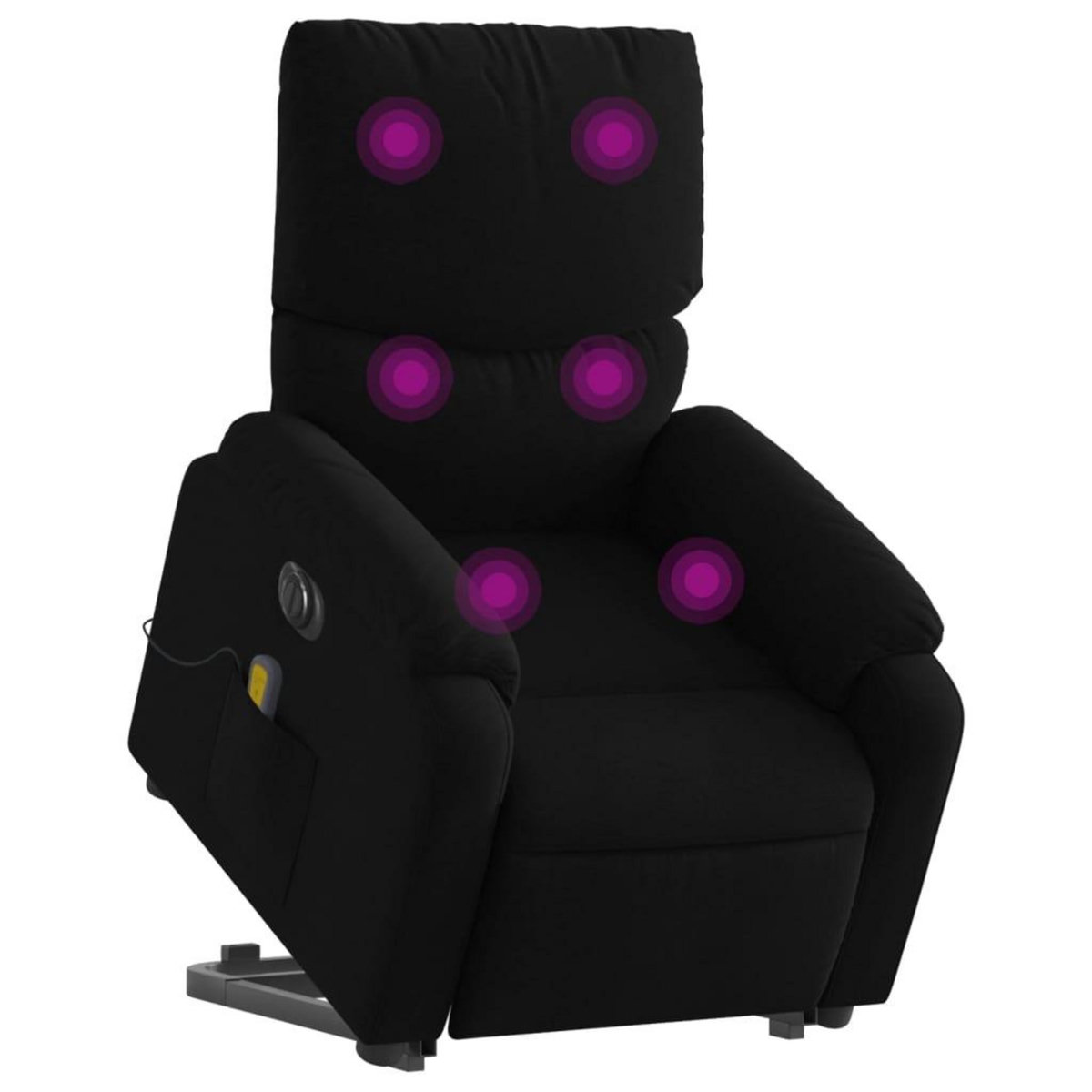 VIDAXL Fauteuil inclinable de massage electrique Noir Tissu