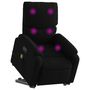 Voir la diapositive 3 : VIDAXL Fauteuil inclinable de massage electrique Noir Tissu