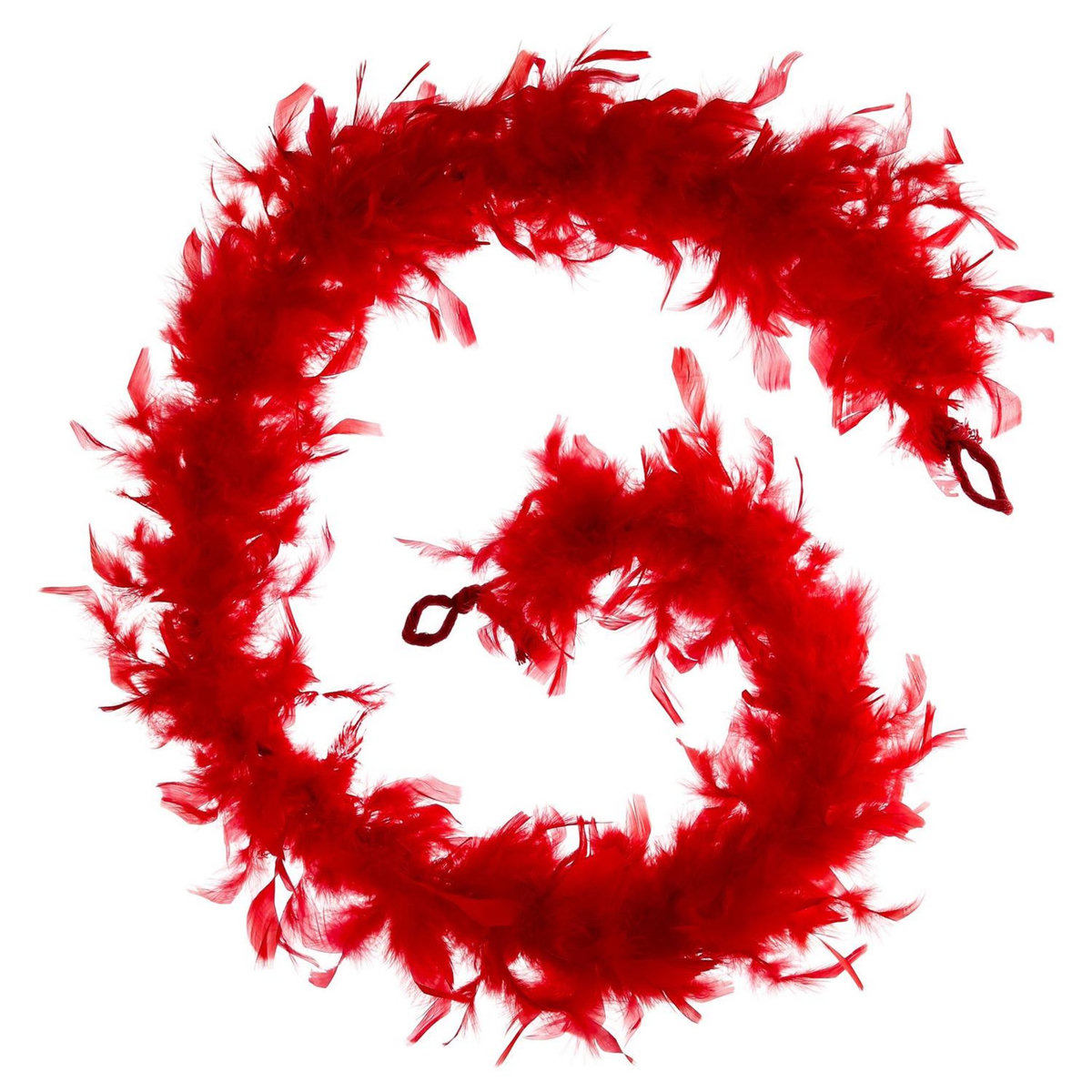 TOILINUX Lot 2x Guirlande de Noël boa Plume - Rouge