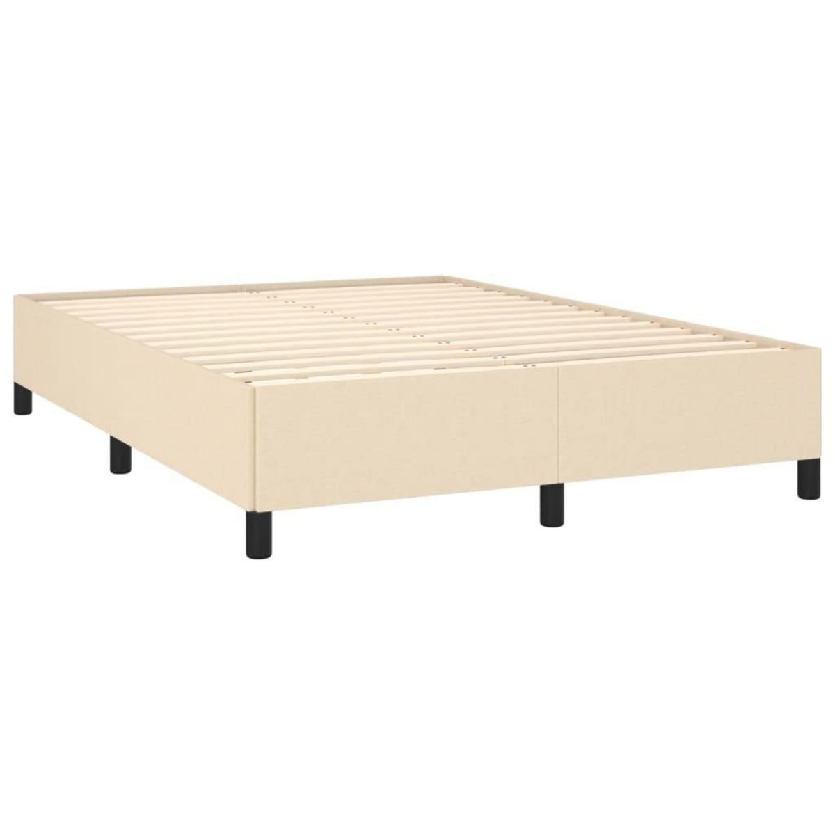 VIDAXL Cadre de lit sans matelas creme 140x200 cm tissu
