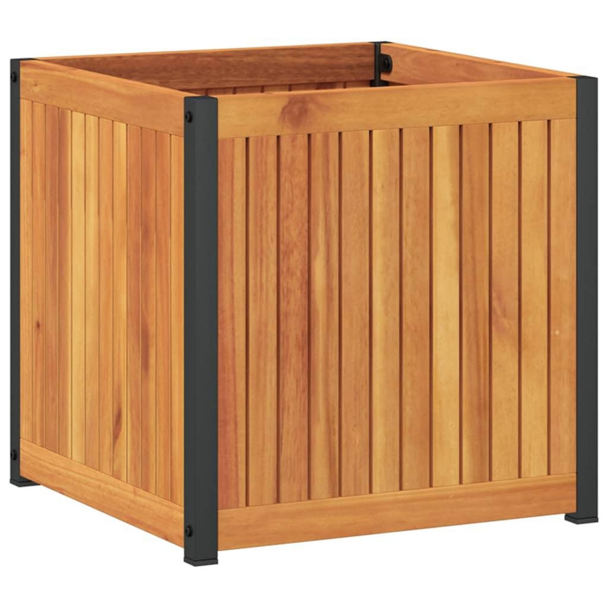 VIDAXL Jardiniere 45x45x44 cm bois massif d'acacia et acier