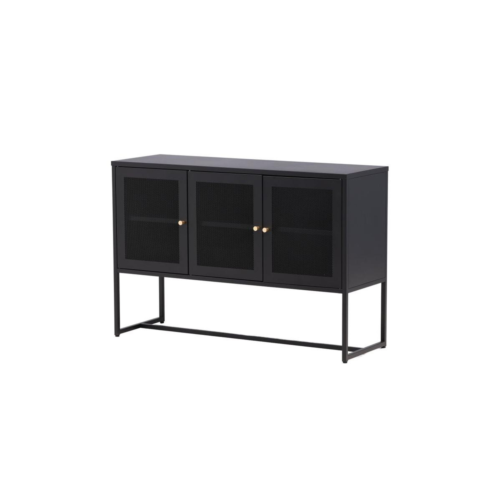 Voir la diapositive 3 : Paris Prix Bahut 3 portes métal  malla  120cm noir