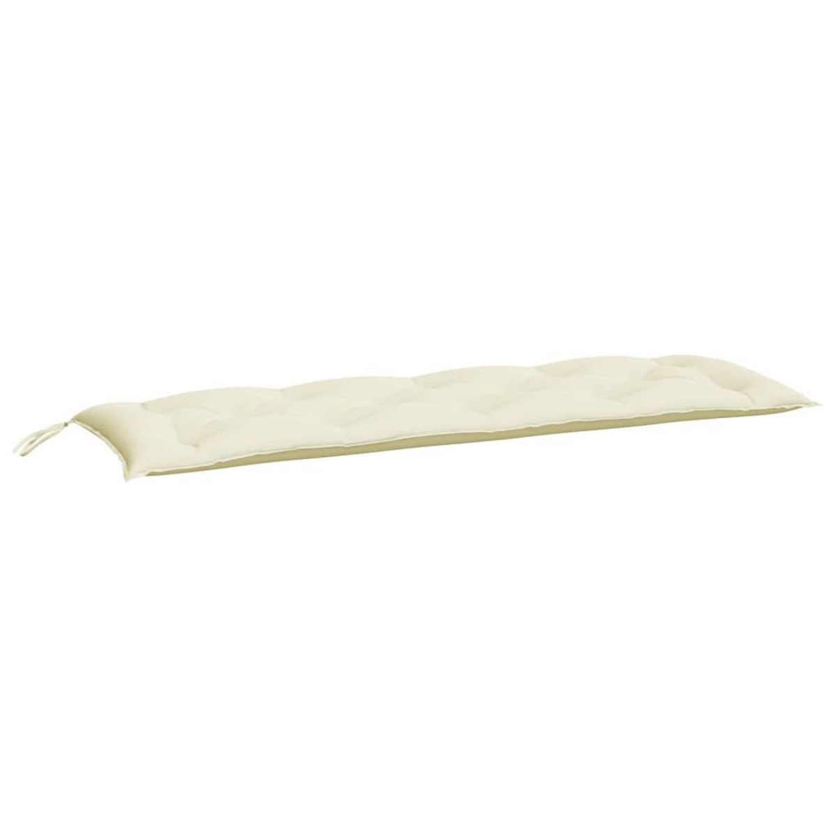 VIDAXL Coussin de banc de jardin blanc creme 150x50x7 cm tissu oxford